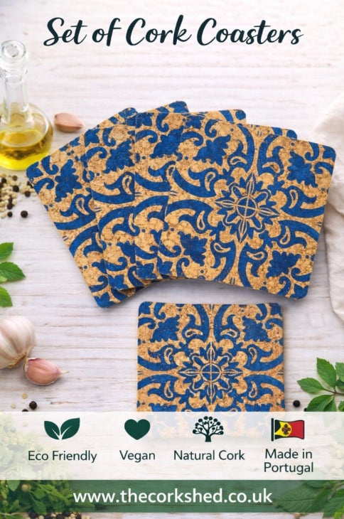 Portuguese Tile Coasters Set
